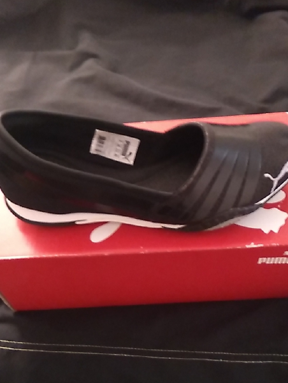 Puma Black and White Slip-On Women's Casual Sneaker 8.5
